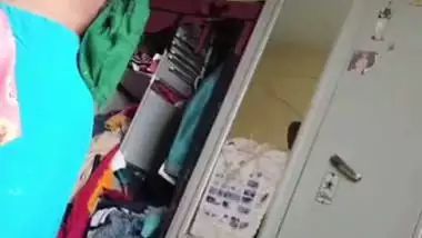 Grandmother wearing blouse and showing naked boobs