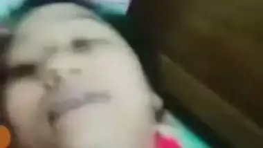 Selfie video call of sexy girlfriend showing nude body