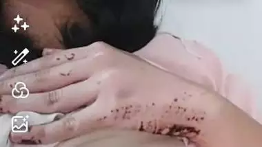 First time topless video making of hot girlfriend