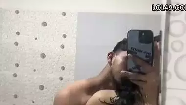 Big boobs GF romancing lover with mouth and pussy fucking